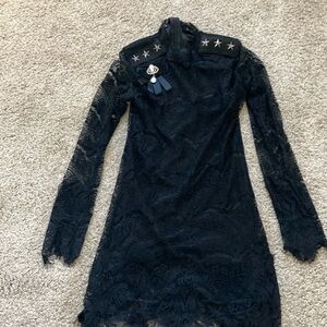 Girls black lace dress size medium or 8/ girl’s Christmas dress holiday dress!